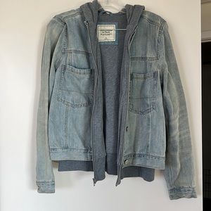 Jean jacket with Attached Hoodie